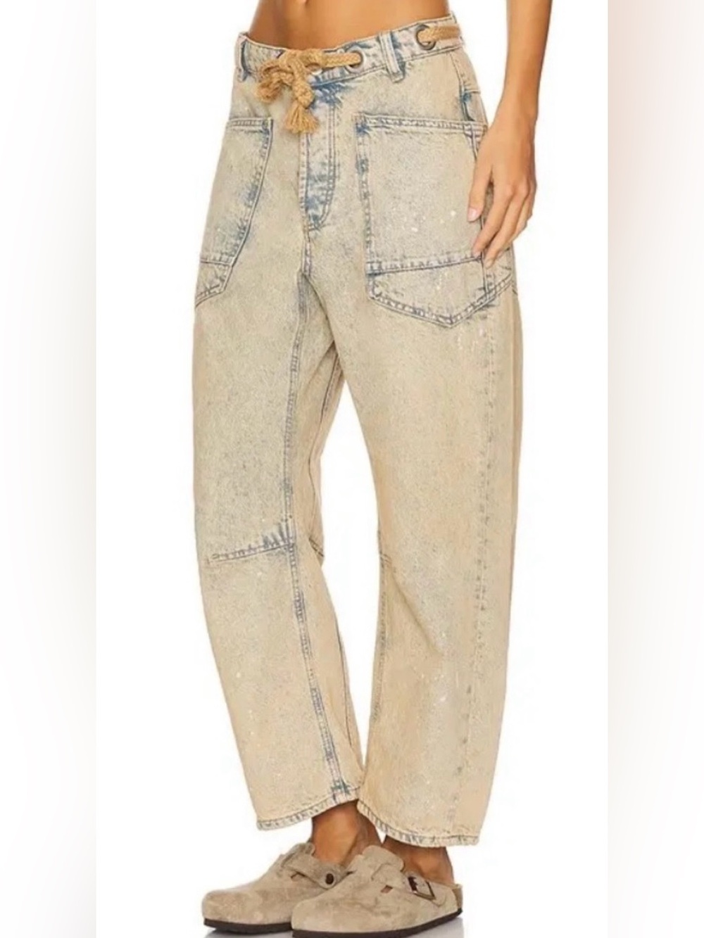 We The Free Moxie Pull-On Barrel Jeans Size 28
NWOT